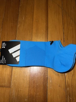Adidas Clima Cool   2 Pack No Show Socks Size LARGE GRAY & BLUE