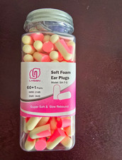 LYSIAN Foam Noise Reduction Ear Plug Pack, Pink/Beige, SA-7-5