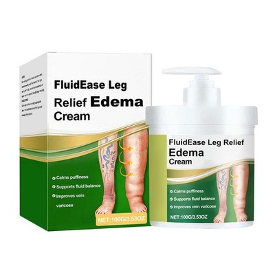 FluidEase Leg Therapy Edema Cream, Anti Swelling Cream for Leg Swelling 100 ML