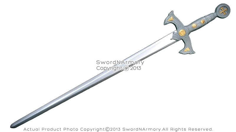 47" Espuma Acolchada Caballeros Templarios Cruzados Espada Disfraz Utilería Juegos con disfraces Nuevo Foto 2 de 3