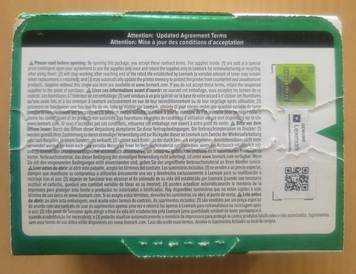 NEW GENUINE Lexmark 80C1XC0 Cyan Extra High Yield Toner Cartridge CX510 - Picture 4 of 5