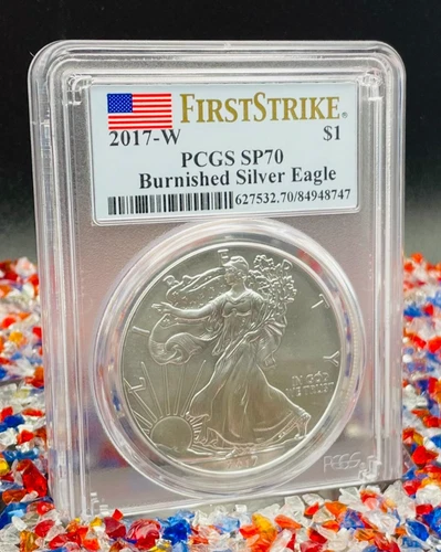 Burnished 2017 (W) $1 American Silver Eagle FS PCGS SP70 Rare 1 of  4,869 Mint
