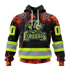 Personalized Bakersfield Condors Hoodie Special Design Honoring Firefighters