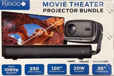Fugoo Outdoor Projector & Soundbar Bundle with Tripod & 120" Foldable Screen