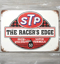 STP The Racer's Edge 8 x 12 Vintage Novelty Metal Sign Made In USA New!