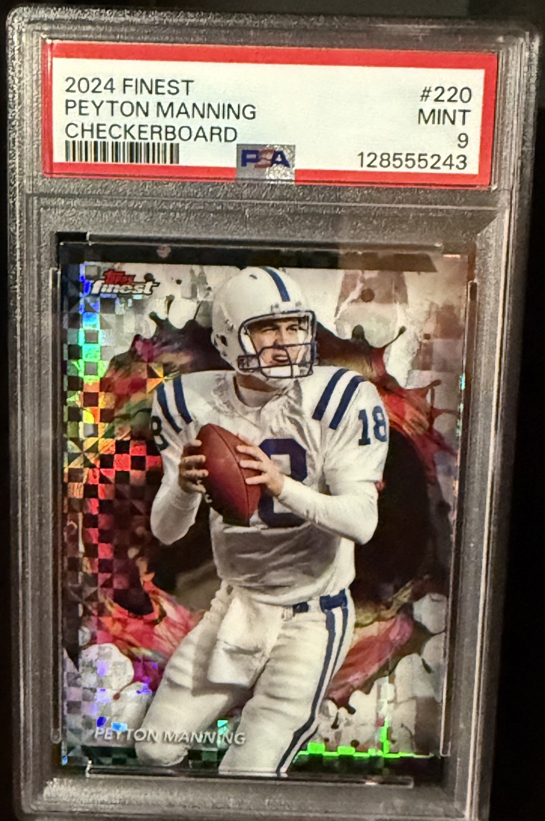 2024 Topps Finest Peyton Manning #220 RARE Checkerboard Xfractor Colts