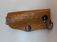 Vintage Nail Clipper Stainless Steel with Leather Case Made in USA 2.75 Inch