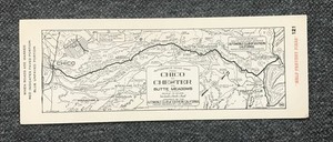 1910's Auto Club Chico to Chester CA Strip Road Street Map Butte Meadows #121