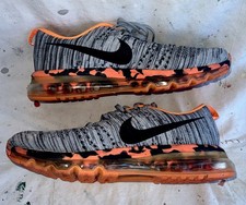 Men's Size 8.5 NIKE Air Max PREMIUM 2015 Wolf Gray & Orange 747361-008 Rare