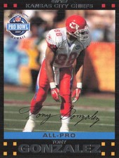 2007 Topps #417 Tony Gonzalez Kansas City Chiefs (Q)