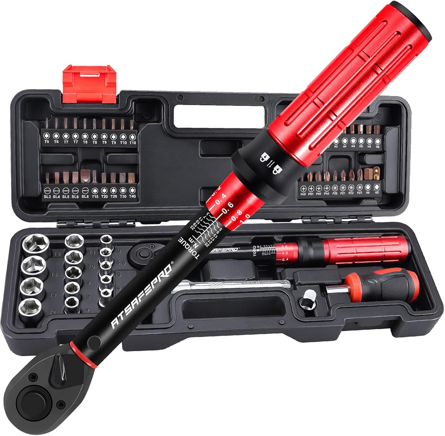 Dinamometrica 1/4" 3-25 Nm | Kit 61 Pezzi Manutenzione Avanzata
