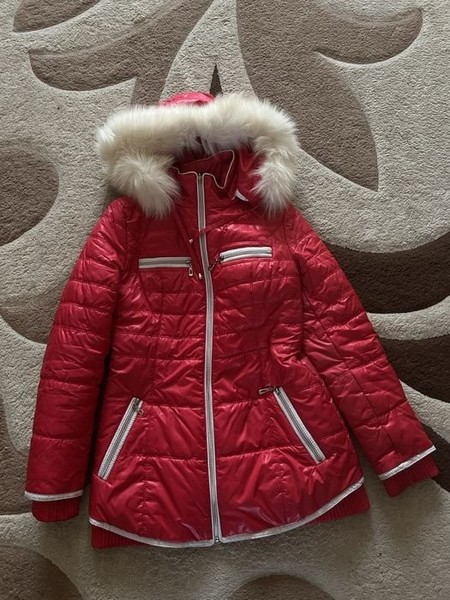 Men Winter Jacket Red 36