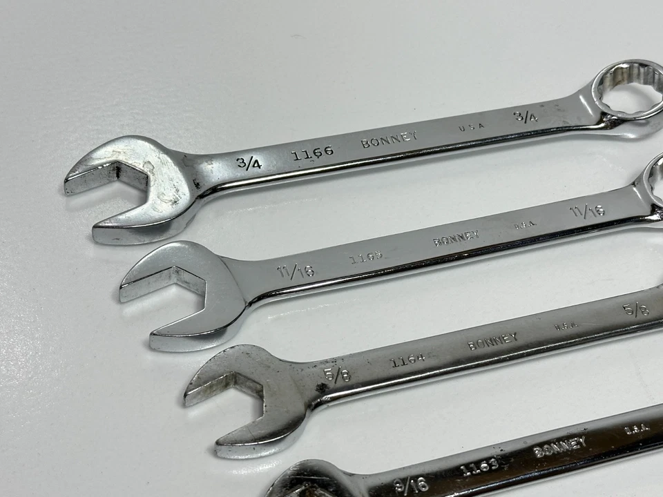 Bonney Tools USA 8pc Full Polish SAE 11/32 to 3/4” Combination Wrench, 12 Point - Image 2 of 4