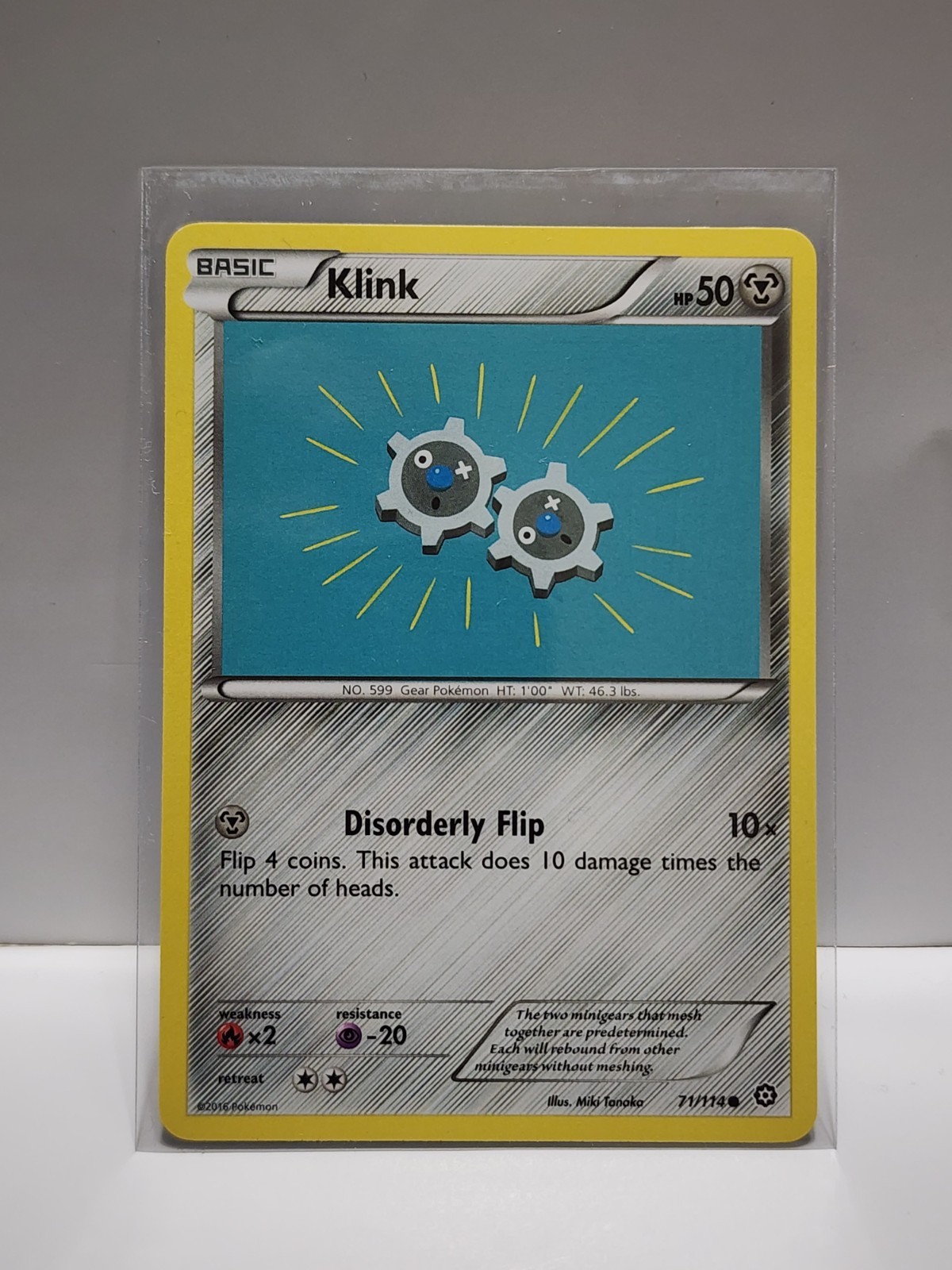 Klink 71/114 XY Steam Siege Regular Pokemon TCG Card [ENG]*