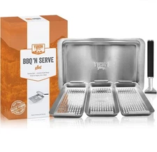 BRAND NEW-Yukon Glory Grill N Serve BBQ Basket Set, 3 Stainless BBQ Baskets