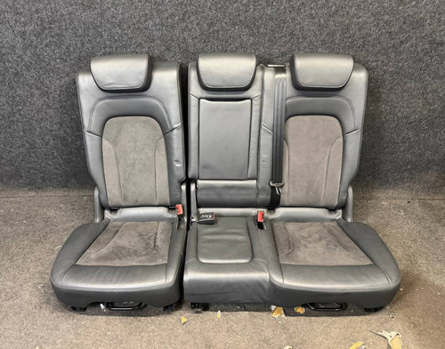 ALCANTARA LEDER Rücksitzbank Audi Q5 8R Rückbank Sitz Ausstattung Schwarz