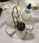 VINTAGE 1950S AMSCO DOLL-E-TOYS GREEN ENAMEL BABY BOTTLE STERILIZER W/ BOTTLES — photo 8