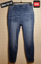 Time and Tru High Rise Stretch Fitted Skinny Jeggings Junior Size Large 12-14