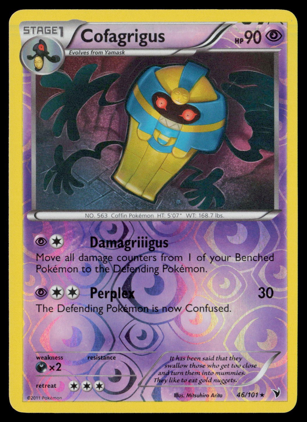 Cofagrigus 46/101 Noble Victories Rare, Reverse Holo LP