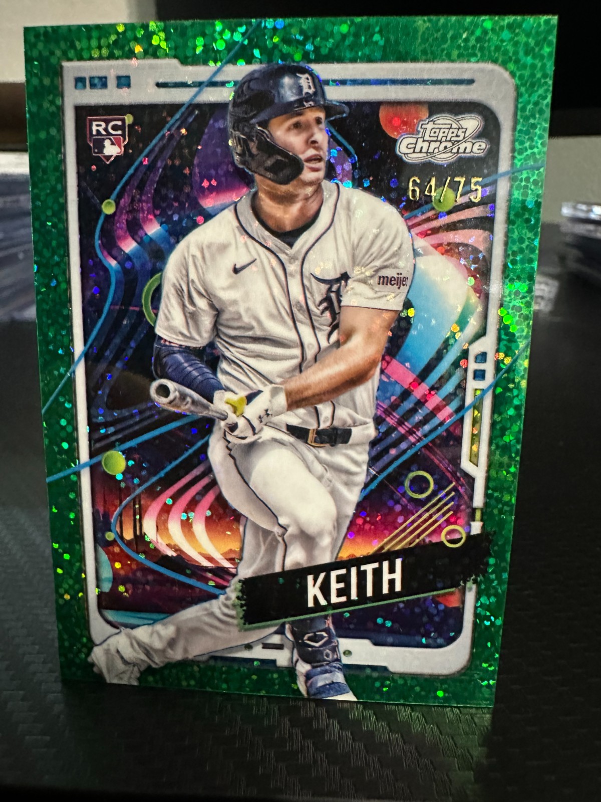2024 Topps Cosmic Chrome Colt Keith RC Green Space Dust Refractor /75