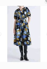 Women's Blue Floral Print Dress