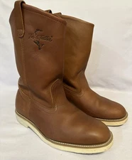 Fin And Feather Wellington All Weather Leather Brown Boots Size 9.5 Eva Tech