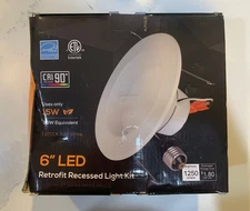 TorchStar 6" LED Retrofit Recessed Light Kit SL1DL6D-15W27