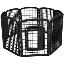 Amazon Basics 8-Panel Octagon Plastic Pet Pen Fence Enclosure Gate 34in