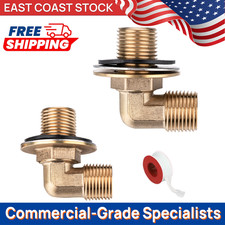 90° Brass Elbow Adapter Wall Mount Faucet - Plumbing Fitting Connection