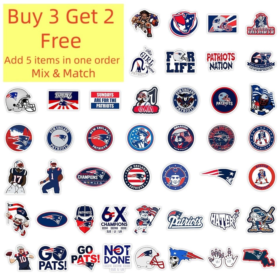 Nfl Hat Sticker 50-pcs/Set Waterproof Vinyl Stickers — 32 NFL Teams Football - Buy 3 ...