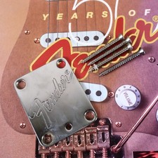 1980s USA Fender Strat Plus Guitar Neck Plate Micro-Tilt Vintage Stratocaster