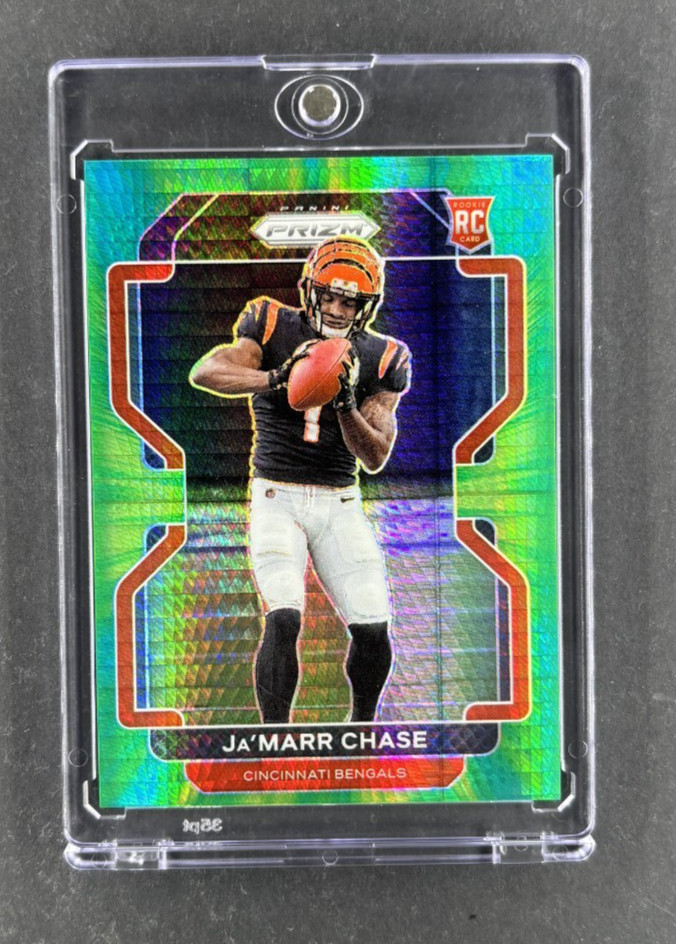 2021 Prizm Green Hyper Prizm Bengals Ja'Marr Chase #079/175
