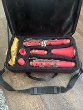 Mendini Pink Plastic Clarinet Instrument Includes Case and Mouthpiece