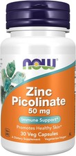 Now Foods Supplements, Zinc Picolinate 50 mg,...