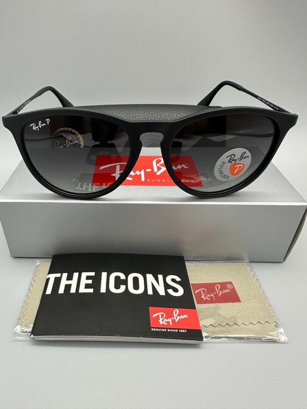 Ray-Ban Erika RB4171 622/T3 Matte Grey Polarized Gradient Women's Sunglasses