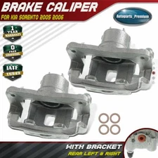 Pair Rear Disc Brake Caliper with Bracket for Kia Sorento 2003 2004 2005 2006