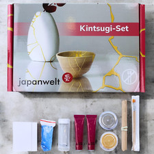 Japanwelt Kintsugi Reparatur-Set Kit Porzellan Keramik Kunst Gold ‎Kleber Japan