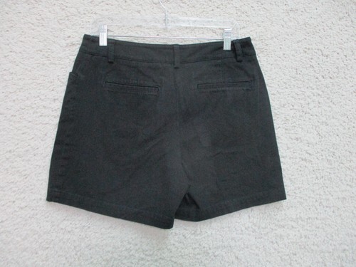 Jones New York Shorts 8 Womens Regular Size Black Twill Sport Chino Pockets Dark - Picture 4 of 10