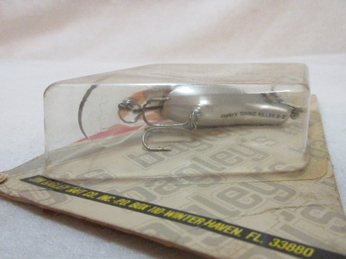 Vintage Bagley Diving Killer B2 LB4 Little Bass On White - Picture 4 of 5