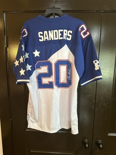 **RARE**1996 Barry Sanders Sewn Signature Von Dutch Pro Bowl Authentic Jersey!!! - Afbeelding 1 van 12