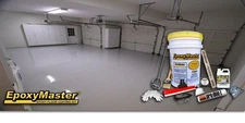 EpoxyMaster EMX001 Do-It-Yourself Epoxy Floor Paint Coating Kit, Light Gray 