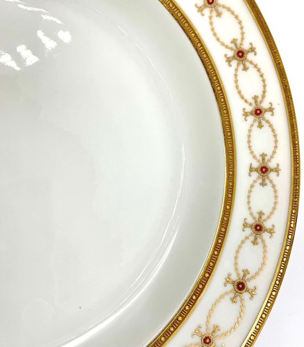 3 RARE CHARLES FIELD HAVILAND GDA LIMOGES GOLD ENCRUSTED SOUP BOWLS, GDA518 - Picture 3 of 11