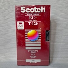Scotch VHS Tapes T-120 Blank SEALED New EG High Grade Videocassette