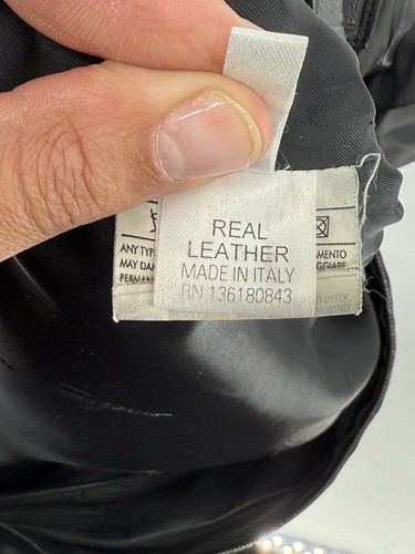 Men’s Salvatore Ferragamo Black Leather Full Zip  Jacket Size 50 - Picture 15 of 16