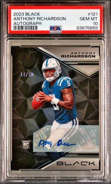 Anthony Richardson Panini Black #121 Autograph