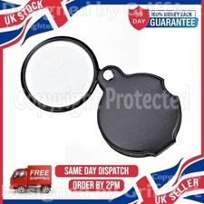 10X HAND SIZE FOLDING MAGNIFYING GLASS JEWELLERY SMALL PRINT READING MAGNIFIER