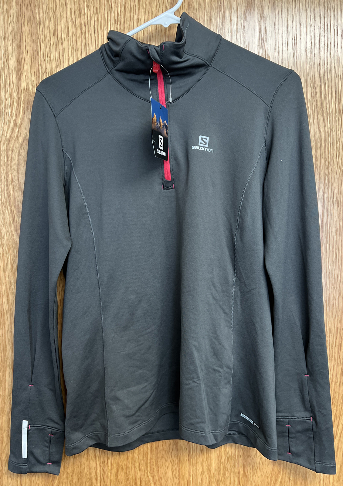 Nuova Salomon "Agile 1 2 Zip Midlayer" Camicia Donna Manica Media Lunga Escursionismo