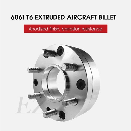 2 Hub Centric Wheel Adapters 5x5.5 To 6x5.5 | 6 Lug Chevy Rims on Dodge RAM 1500 - Picture 3 of 6
