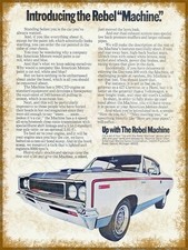 Amc Rebel Machine Ad Metal Sign 9 X 12 Amc Rebel Machine Ad Metal Sign 9 X 12