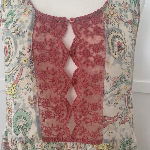 Fleur Wood Anthropologie Tunic Top S UK10 Shabby Chic Pretty Lace Floaty - Picture 2 of 8